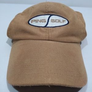Ping golf hat brown